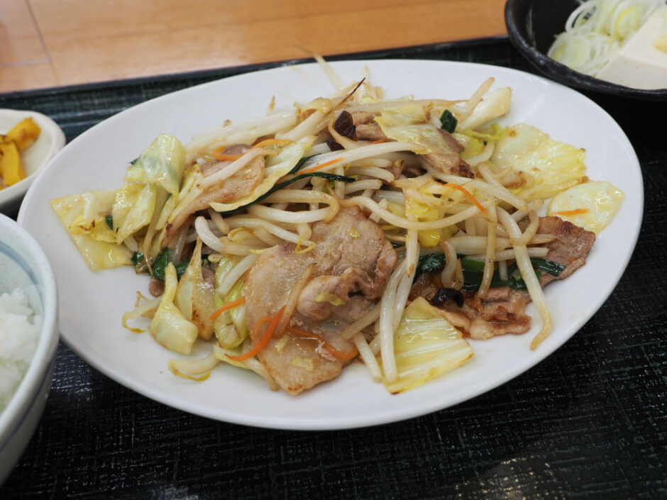 豚バラ野菜炒め定食