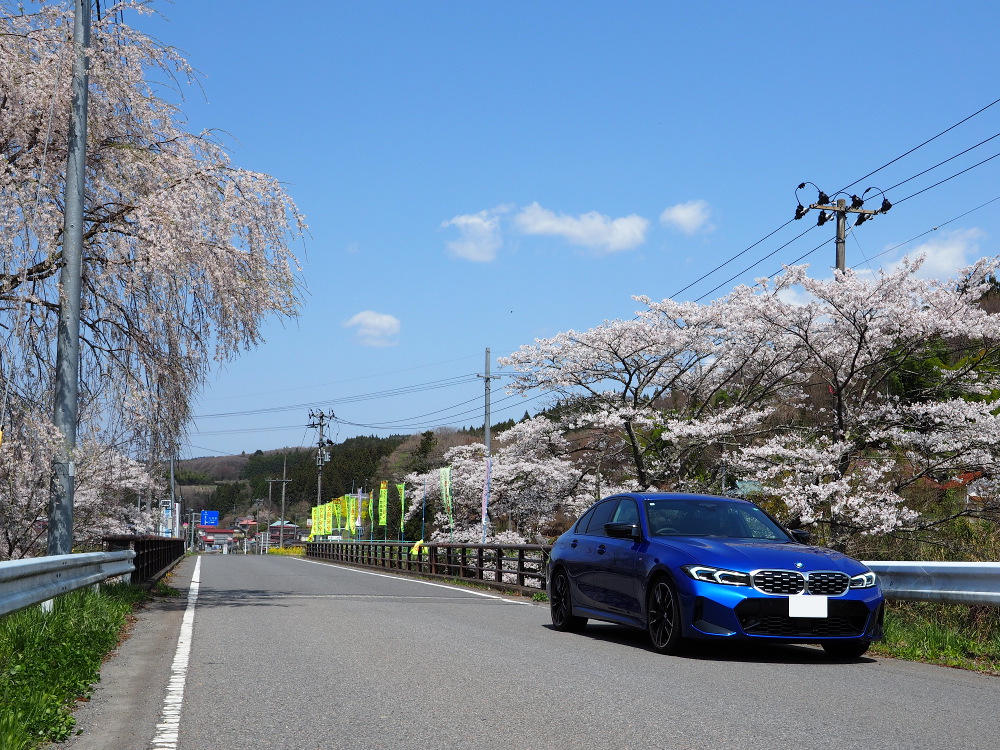 BMW G20 M340iと桜